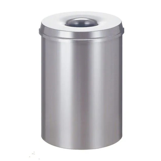 Feuerlöschender Papierbehälter 30 Liter Silber