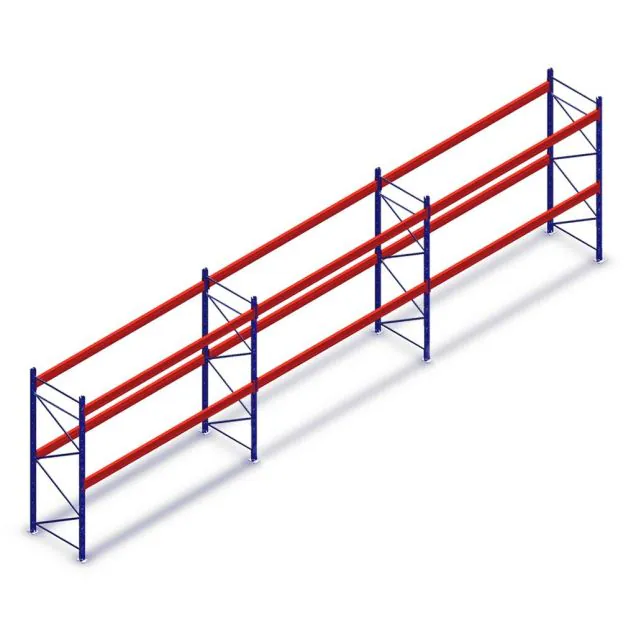 Vorteilsreihe teilweise gebrauchtes AR T2 Palettenregal 2000x8500x1100mm (HxBxT) 2 Ebenen