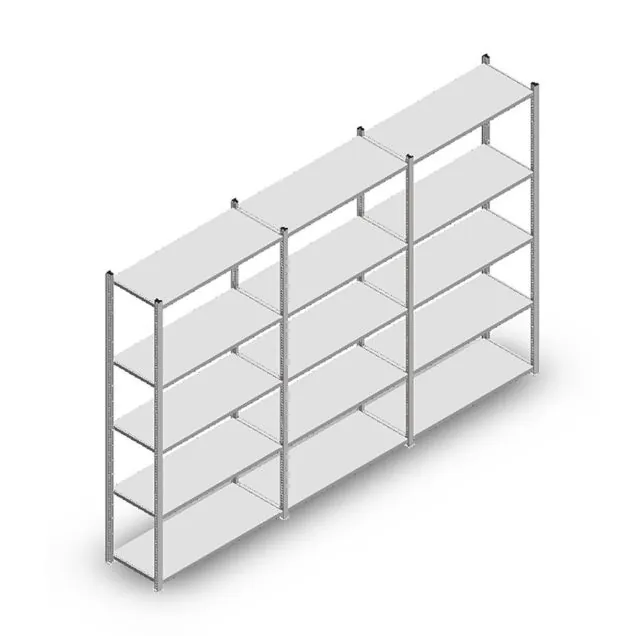Vorteilsreihe Fachbodenregal Light Duty 2000x3000x400 mm (HxBxT) 5 Ebenen