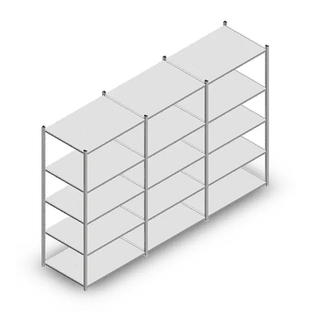 Vorteilsreihe Fachbodenregal Medium Duty 2000x3000x700 mm (HxBxT) 5 Ebenen verzinkt
