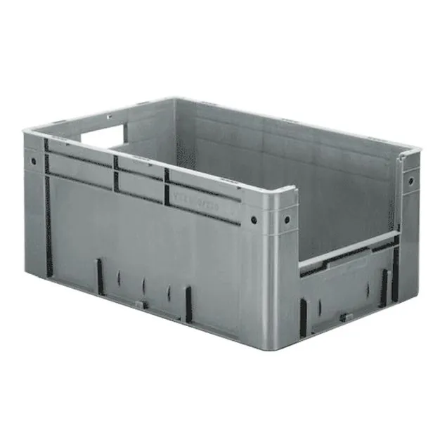 Schwere stapelbare Transportkiste VTK4 600x400x270 mm (lxbxh) grau