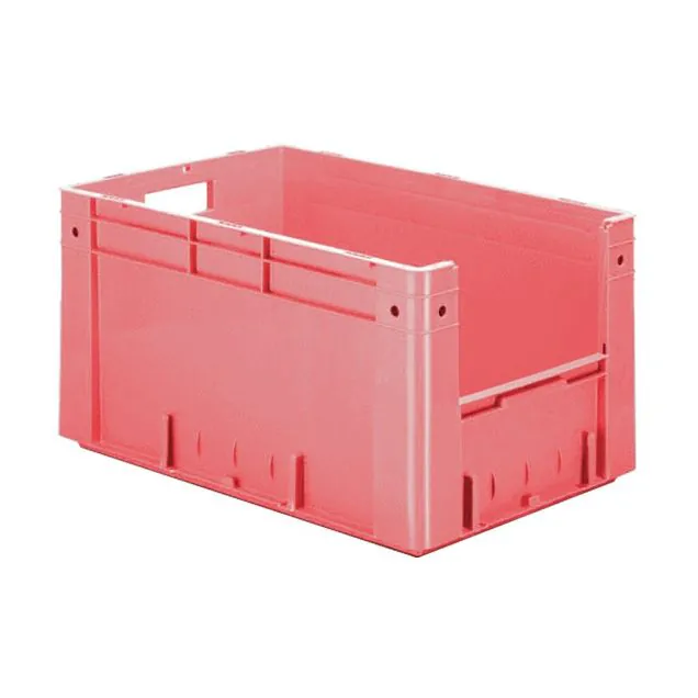 Schwere stapelbare Transportkiste VTK4 600x400x320 mm (lxbxh) rot
