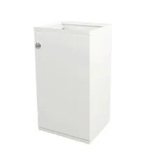 Modularer Abfallbehälter mit Tür und Halter 85 Liter Weiß