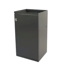 Modularer Abfallbehälter mit Tür und Halter 85 Liter Grau