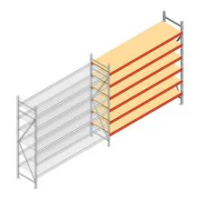 Weitspannregal AR 3000x2010x600 mm (hxbxt) 6 Ebenen verzinkt Anbauregal mit vormontierten Rahmen