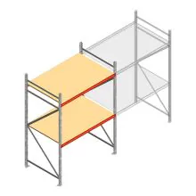 Weitspannregal AR 2000x1610x1000 mm (hxbxt) 2 Ebenen verzinkt Anfangsregal