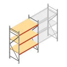 Weitspannregal AR 2500x1850x800 mm (hxbxt) 3 Ebenen verzinkt Anfangsregal