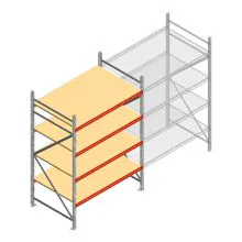 Weitspannregal AR 2500x1610x1000 mm (hxbxt) 4 Ebenen verzinkt Anfangsregal