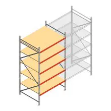 Weitspannregal AR 3000x1850x1200 mm (hxbxt) 5 Ebenen verzinkt Anfangsregal mit vormontierten Rahmen