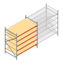 Weitspannregal AR 2500x2250x1200 mm (hxbxt) 5 Ebenen verzinkt Anfangsregal mit vormontierten Rahmen