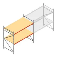 Weitspannregal AR 2000x2700x1200 mm (hxbxt) 2 Ebenen verzinkt Anfangsregal