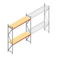 Weitspannregal AR 3000x2700x600 mm (hxbxt) 2 Ebenen verzinkt Anfangsregal mit vormontierten Rahmen