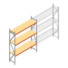 Weitspannregal AR 3000x2700x600 mm (hxbxt) 3 Ebenen verzinkt Anfangsregal mit vormontierten Rahmen