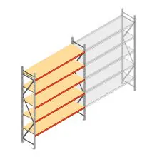 Weitspannregal AR 3000x2700x600 mm (hxbxt) 5 Ebenen verzinkt Anfangsregal mit vormontierten Rahmen