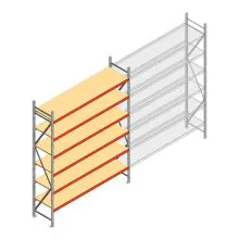 Weitspannregal AR 3000x2700x600 mm (hxbxt) 6 Ebenen verzinkt Anfangsregal mit vormontierten Rahmen