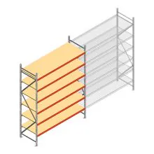 Weitspannregal AR 3000x2700x800 mm (hxbxt) 6 Ebenen verzinkt Anfangsregal mit vormontierten Rahmen