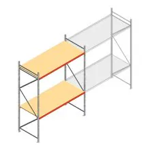 Weitspannregal AR 3000x2700x1000 mm (hxbxt) 2 Ebenen verzinkt Anfangsregal mit vormontierten Rahmen