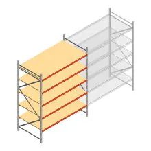 Weitspannregal AR 3000x2700x1200 mm (hxbxt) 5 Ebenen verzinkt Anfangsregal