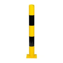 Abgrenzungspfahl auf Bodenplatte 76x3,25x750mm Gelb/Schwarz