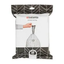 Abfallbeutel von Brabantia mit Zugbandverschluss für Einheit 60 ltr weiß