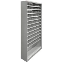 Fächerschrank 2010x1000x300 mm (hxbxt) grau