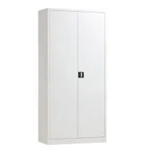 Abschließbarer Metallschrank mit Flügeltüren, Lagerschrank 1950x920x420 mm (hxbxt) grau