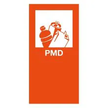 Magnetischen Aufkleber für modulare Abfalltrennstation PMD orange