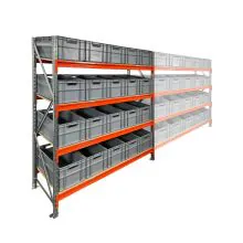 Fächerschrank AR 2000x2250x600 mm (hxbxt) 4 Ebenen mit 20 Euronormbehältern Anfangsregal
