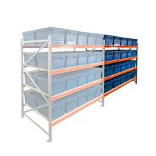 Fächerschrank AR 2000x2250x1200 mm (hxbxt) 4 Ebenen mit 40 Verteilungsbehältern Anbauregal