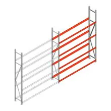 Reifenregal Weitspann AR 2500x2010x400mm (hxbxt) 4 Ebenen Anbauregal