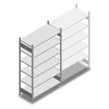 Fachbodenregal Heavy Duty 2000x1000x500 mm (HxBxT) 6 Ebenen 150 kg Grundregal