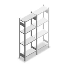 Fachbodenregal Heavy Duty 2000x750x300 mm (HxBxT) 4 Ebenen 150 kg Grundregal