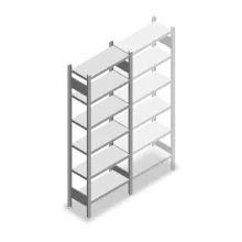 Fachbodenregal Heavy Duty 2000x750x300 mm (HxBxT) 6 Ebenen 150 kg Grundregal