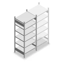 Fachbodenregal Heavy Duty 2000x750x600 mm (HxBxT) 6 Ebenen 150 kg Grundregal