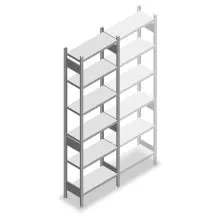 Fachbodenregal Heavy Duty 2500x750x300mm (HxBxT) 6 Ebenen 150 kg Grundregal