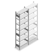 Fachbodenregal Heavy Duty 2500x750x300mm (HxBxT) 7 Ebenen 150 kg Grundregal