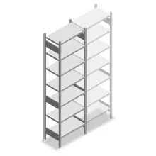 Fachbodenregal Heavy Duty 2500x750x400 mm (HxBxT) 7 Ebenen 150 kg Grundregal