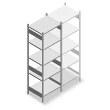 Fachbodenregal Heavy Duty 2500x750x600 mm (HxBxT) 5 Ebenen 150 kg Grundregal
