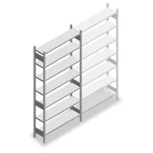 Fachbodenregal Heavy Duty 2500x1300x300 mm (HxBxT) 7 Ebenen 150 kg Grundregal