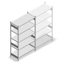 Fachbodenregal Heavy Duty 2500x1300x600 mm (HxBxT) 5 Ebenen 150 kg Grundregal