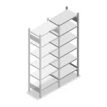 Fachbodenregal Heavy Duty 2000x750x400 mm (HxBxT) 6 Ebenen 150 kg Anbauregal