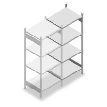 Fachbodenregal Heavy Duty 2000x750x600 mm (HxBxT) 4 Ebenen 150 kg Anbauregal