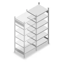 Fachbodenregal Heavy Duty 2000x750x600 mm (HxBxT) 6 Ebenen 150 kg Anbauregal
