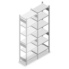 Fachbodenregal Heavy Duty 2500x750x400mm (HxBxT) 6 Ebenen 150 kg Anbauregal