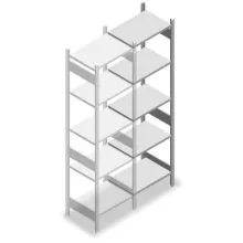 Fachbodenregal Heavy Duty 2500x750x500 mm (HxBxT) 5 Ebenen 150 kg Anbauregal