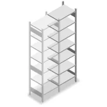 Fachbodenregal Heavy Duty 2500x750x500 mm (HxBxT) 7 Ebenen 150 kg Anbauregal