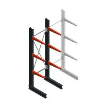 Medium Kragarmregal BR einseitig 2500x750x600 mm (HxBxT) 3 Ebenen Grundregal 290/Arm
