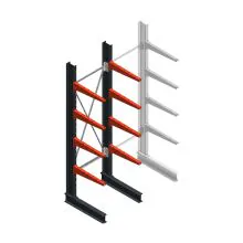 Medium Kragarmregal BR einseitig 2500x750x600mm (HxBxT) 4 Ebenen Grundregal 290/arm
