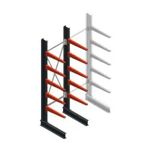 Medium Kragarmregal BR einseitig 2500x750x600mm (HxBxT) 5 Ebenen Grundregal 290/Arm