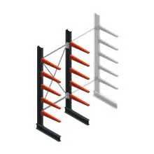 Medium Kragarmregal BR einseitig 2500x1000x600mm (HxBxT) 5 Ebenen Grundregal 290/arm